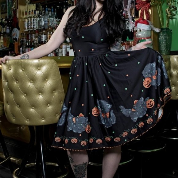 Sourpuss Feline Spooky Sweets Dress - Picture 1 of 4